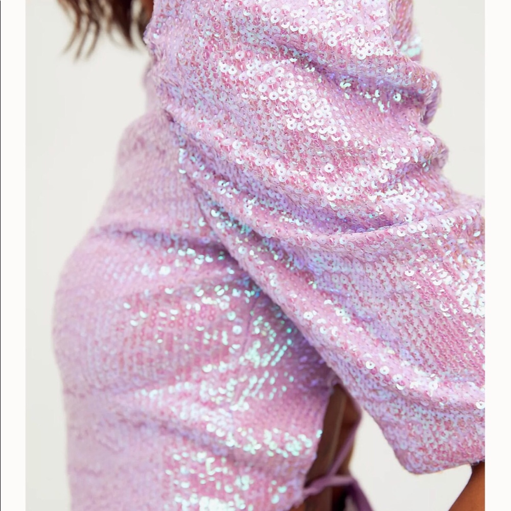 Free People silver sequence backless top - Picture 3 of 7